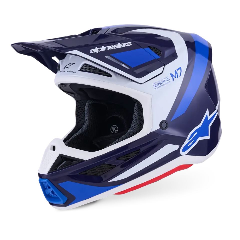 Alpinestars 2026 SM7 Rise Motocross Helmet Blue White